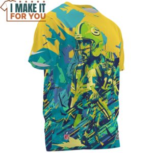 Aaron Rodgers x Green Bay Packers Retro Fullprinted T Shirt 3