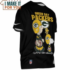 Green Bay Packers Charlie Brown And Snoopy Game Day T Shirt 2