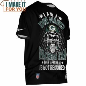 Green Bay Packers NFL Helmet Skull Im Die Hard Packers Fan T Shirt 2