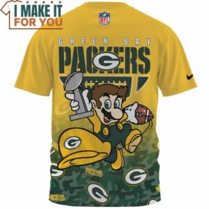 Green Bay Packers x Mario Champions Cup Fullprinted T Shirt 2
