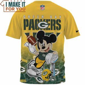 Green Bay Packers x Mickey Champions Cup Fullprinted T Shirt 2