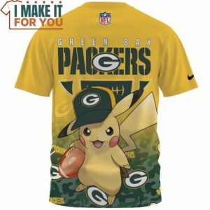 Green Bay Packers x Pikachu NFL Player Fullprinted T Shirt 2