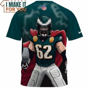 Jason Kelce x Philadelphia Eagles fullprinted T Shirt 2