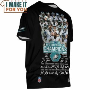 Philadelphia Eagles 2022 NFC Champion Teams Signed T Shirt 2