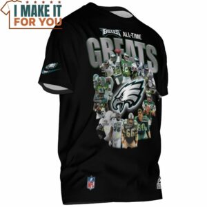 Philadelphia Eagles All Time Greats Teams Signed T Shirt 2