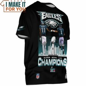 Philadelphia Eagles Brown Hurts Super Bowl Champion LVII T Shirt 2 1