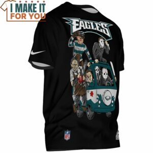 Philadelphia Eagles Horror Movie Characters Mystery Van T Shirt 2 1