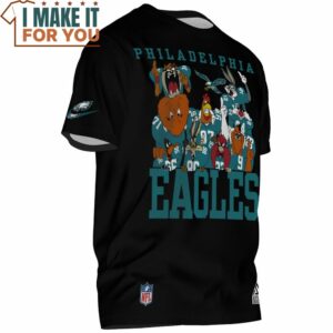 Philadelphia Eagles Looney Tunes Eagles NFL Team Up T Shirt 2