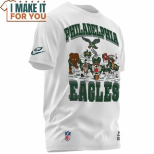 Philadelphia Eagles Looney Tunes Team Up Touchdown T Shirt 2