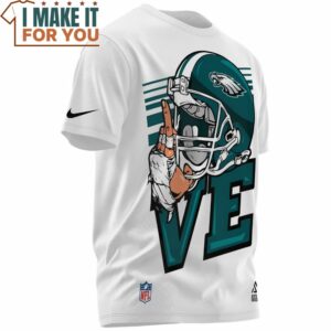 Philadelphia Eagles Love NFL Helmet T Shirt 2