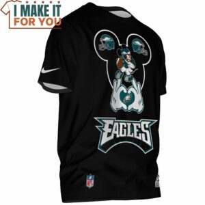 Philadelphia Eagles Mickey NFL Player Disney Love Heart T Shirt 2