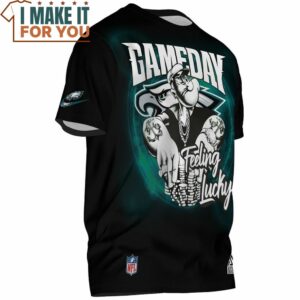 Philadelphia Eagles Popeye Eagles Fan Game Day Feeling Lucky T Shirt 2