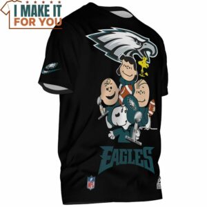 Philadelphia Eagles Snoopy and Friends NFL Super Bowl Champion Cup T Shirt 2