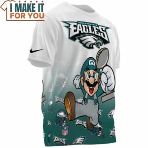 Philadelphia Eagles x Mario Champion Cup 3D T Shirt 3