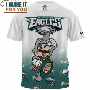 Philadelphia Eagles x Mario Champion Cup All Over Printed T Shirt 2