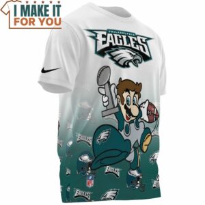 Philadelphia Eagles x Mario Champion Cup Fullprinted T Shirt 3