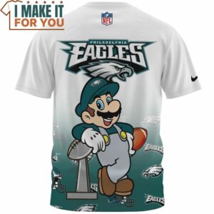 Philadelphia Eagles x Mario Champion Cup Pull Over Printed T Shirt 2