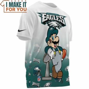 Philadelphia Eagles x Mario Champion Cup Pull Over Printed T Shirt 3
