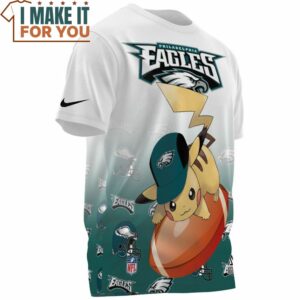 Philadelphia Eagles x Pikachu Football Fan Fullprinted T Shirt 3