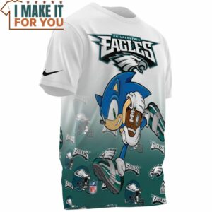 Philadelphia Eagles x Sonic Speed Run Fullprinted T Shirt 3