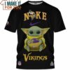 Minnesota Vikings Baby Yoda Big Fan Nike T-Shirt, Minnesota Vikings Gift Ideas