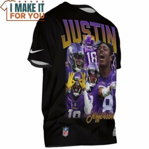 Justin Jefferson x Minnesota Vikings Retro T Shirt 2