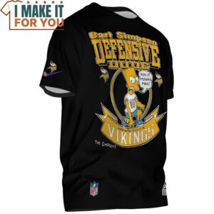 Minnesota Vikings Bart Simpson Defensive Dude T Shirt 2