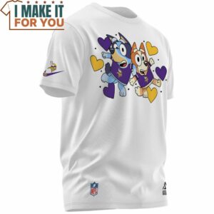 Minnesota Vikings Bluey Family True Fan T Shirt 2