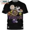 Minnesota Vikings Charlie Brown Snoopy And Woodstock Love Vikings T-Shirt, Unique Minnesota Vikings Gifts