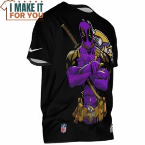 Minnesota Vikings Deadpool Purple And Gold T Shirt 2