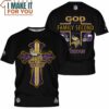 Minnesota Vikings God First Family Second Then Vikings T-Shirt, Minnesota Vikings Gifts For Dad
