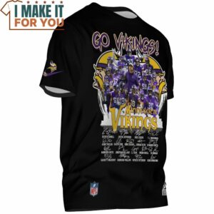 Minnesota Vikings Go Vikings Anniversary Champion Teams Signed T Shirt 2