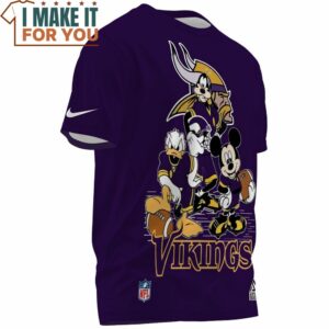Minnesota Vikings Mickey And Friends NFL Team Up T Shirt 2