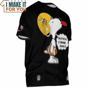 Minnesota Vikings Snoopy Troll Face This for All Vikings Hater T Shirt 2