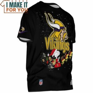 Minnesota Vikings Snoopy Woodstock Christmas T Shirt 2