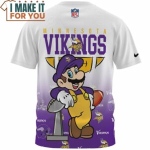 Minnesota Vikings x Mario NFL Champions Cup AOP T Shirt 2