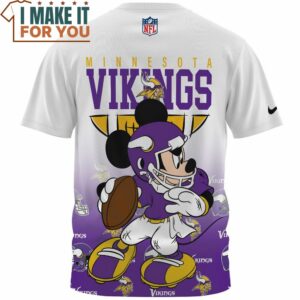 Minnesota Vikings x Mickey NFL PLayer Fullprinted T Shirt 2