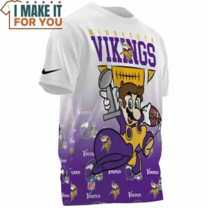 Minnesota Vikings x Mario NFL Champions Cup T Shirt 3