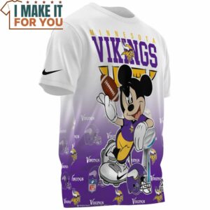 Minnesota Vikings x Mickey NFL Champions Cup Fullprinted T Shirt 3