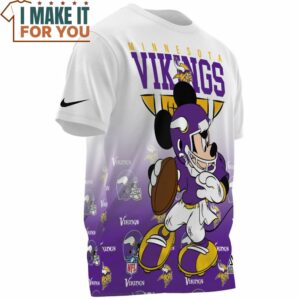 Minnesota Vikings x Mickey NFL PLayer Fullprinted T Shirt 3