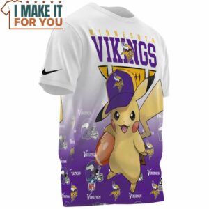 Minnesota Vikings x Pikachu Die Hard Fan Fullprinted T Shirt 3
