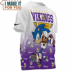 Minnesota Vikings x Sonic Speed Run Fullprinted T Shirt 3