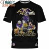 Baltimore Ravens Mickey And Friends NFL Team Up T-Shirt, Gifts For Baltimore Ravens Fans