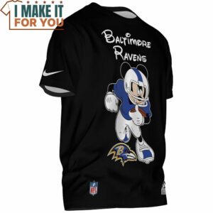 Baltimore Ravens Mickey Disney Baltimore Football Player T Shirt 2 1