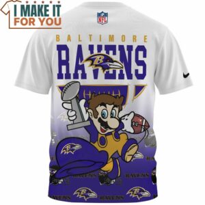 Baltimore Ravens x Mario Champions Cup Big Fan T Shirt 2 1