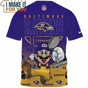 Baltimore Ravens x Mario Champions Cup Fullprinted T Shirt 2 1