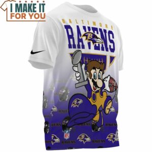 Baltimore Ravens x Mario Champions Cup Big Fan T Shirt 3 1