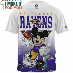 Baltimore Ravens x Mickey Football Lover Champions Cup Fullprinted T Shirt 2 1