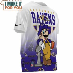 Baltimore Ravens x Mario Die Hard Fan Champions Cup T Shirt 3 1