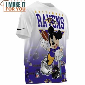 Baltimore Ravens x Mickey Football Lover Champions Cup Fullprinted T Shirt 3 1